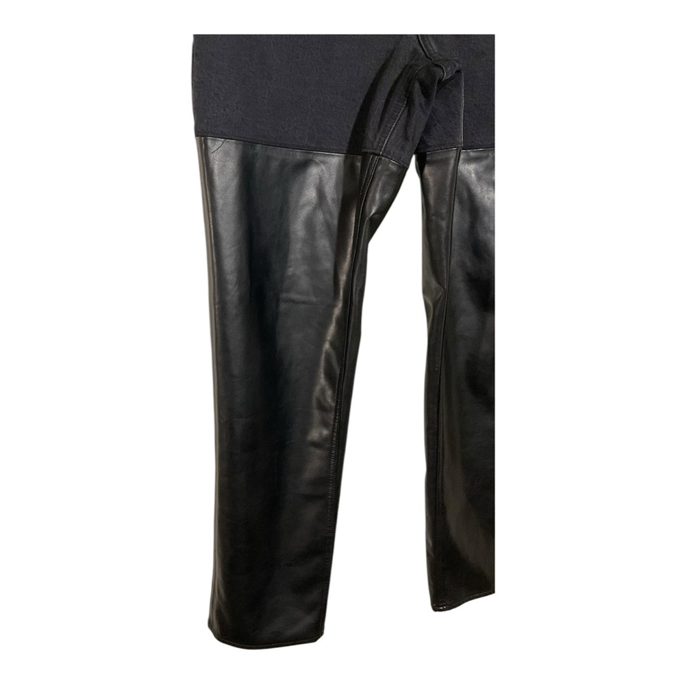 Abercrombie Women’s 90s Straight Ultra High Rise Jeans Faux Leather Size 30 - Picture 3 of 13